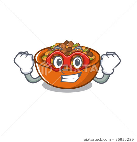 Super hero kung pao chicken in a mascot 56933289