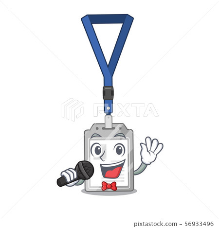 Singing name tag isolated in the cartoon Singing name tag isolated in the cartoon 56933496