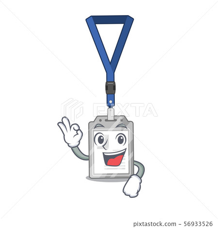 Okay name tag on the mascot table 56933526