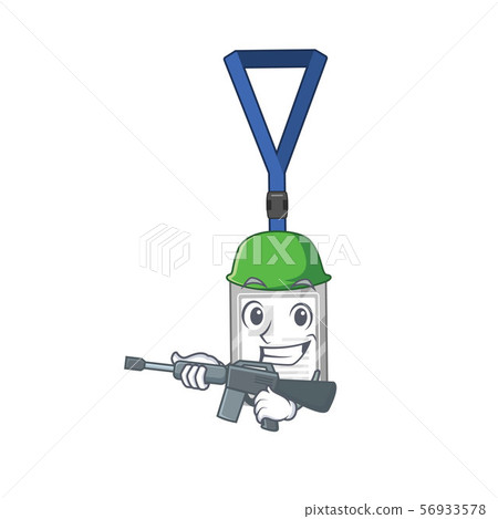 Army name tag in the character shape 56933578