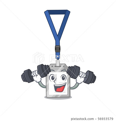 Fitness name tag in the character shape 56933579
