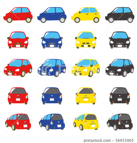Automobile red, blue, yellow, black 56933805