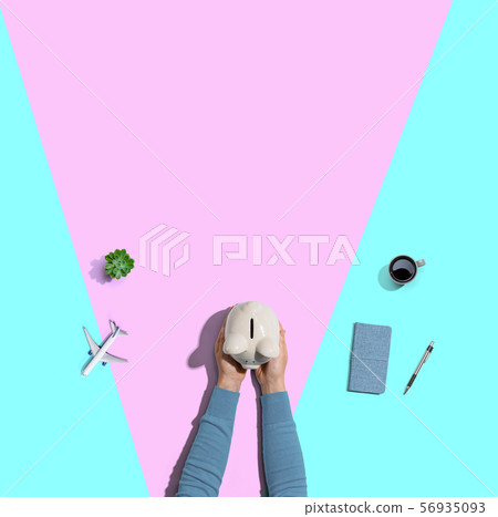Person holding a piggy bank 56935093