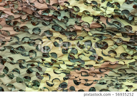 Texture military camouflage nets or green leaf 56935252