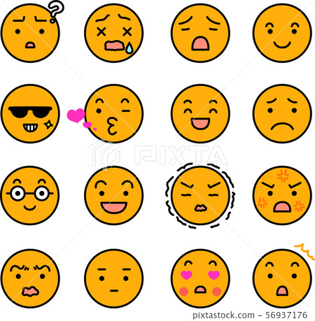 Face icon facial expression emotion expression... - Stock Illustration ...