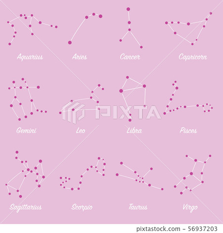 Constellation stars set horoscope decoration 56937203