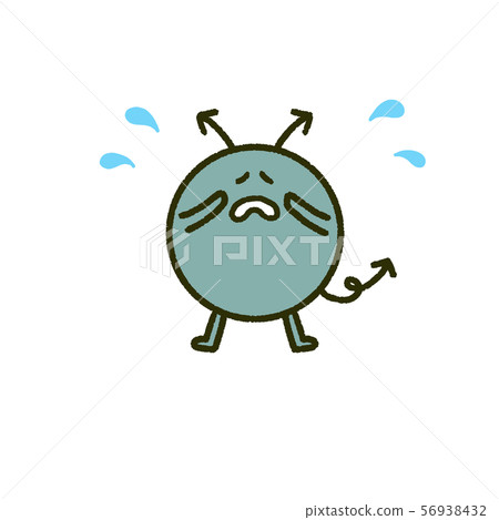 Weak green bacterium Hand-drawn illustration 56938432