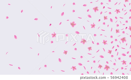 Pink sakura flower petals floating in the wind - abstract background Pink sakura flower petals floating in the wind - abstract background 56942408