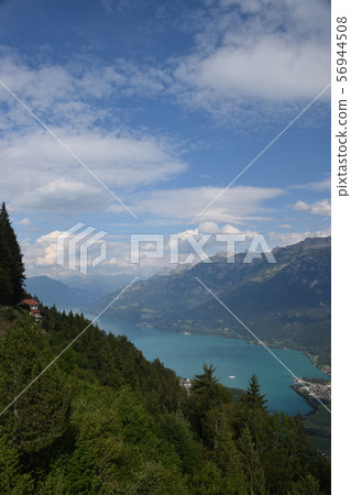Swiss Glacier Lake Summer View from Halder Observatory, Interlaken Swiss Glacier Lake Summer View from Halder Observatory, Interlaken 56944508