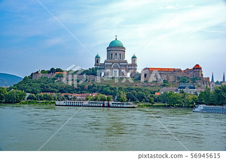 Esztergom Cathedral and Danube River 56945615