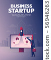 Businessman startup poster with text 56946263