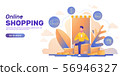 Online shopping banner layout 56946327