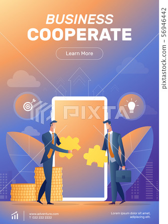 Businessman cooperate startup team poster layout 56946442