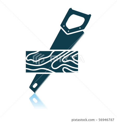 Handsaw Cutting A Plank Icon Handsaw Cutting A Plank Icon 56946787
