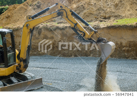Excavation backfilling stone of foundation 56947841