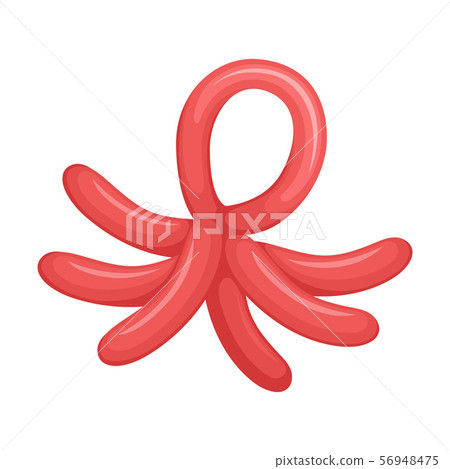 Octopus from balloons. Vector illustration on a white background. 56948475