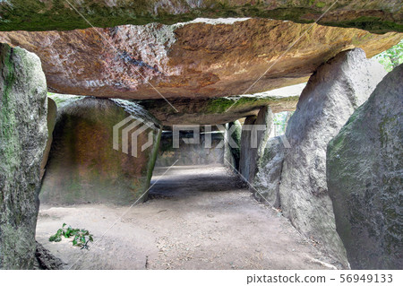 Inside a prehistoric Dolmen La Roche aux Fees Inside a prehistoric Dolmen La Roche aux Fees 56949133