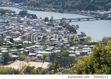 Sakai市看法從Shizuki山頂的 Sakai市看法從Shizuki山頂的 56949251