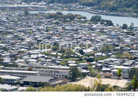 Sakai市看法從Shizuki山頂的 Sakai市看法從Shizuki山頂的 56949253