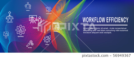 Workflow Efficiency Icon Set and Web Header Banner Workflow Efficiency Icon Set and Web Header Banner 56949367