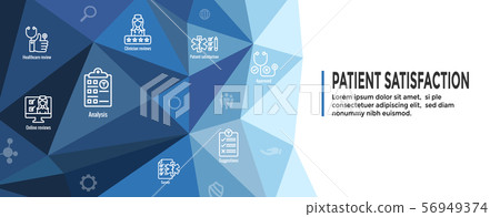 Patient Satisfaction Icon Set & Web Header Banner 56949374