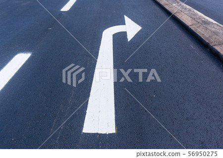 Road Markings White Arrow Sign Direction Road Markings White Arrow Sign Direction 56950275