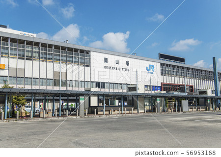 JR Okayama Station in fine weather, Okayama City, Okayama Prefecture JR Okayama Station in fine weather, Okayama City, Okayama Prefecture 56953168