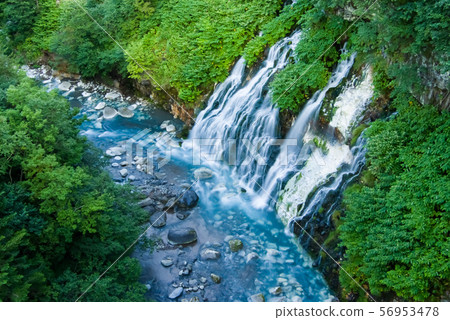 Shirokane Falls in Biei Town, Hokkaido 56953478
