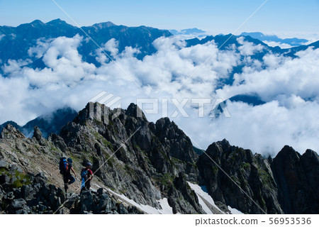 Steep ridge in the Northern Alps 56953536