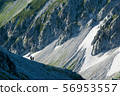 Climbers going through the Tateyama mountain range in the Northern Alps 56953557