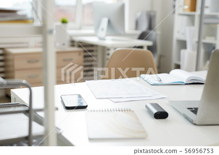 Empty workplace at office 56956753