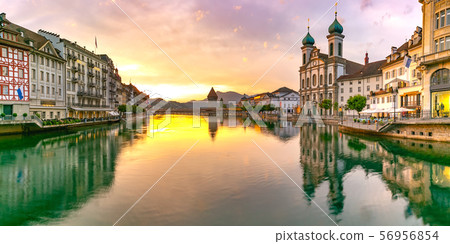 Lucerne at sunrise, Switzerland 56956854