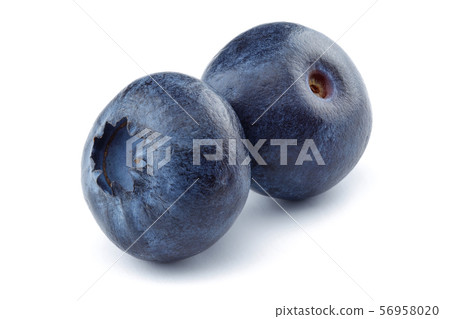 Fresh blueberries isolated on white Fresh blueberries isolated on white 56958020