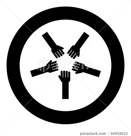 Five hands Group arms Many hands connecting Open Five hands Group arms Many hands connecting Open 56958032