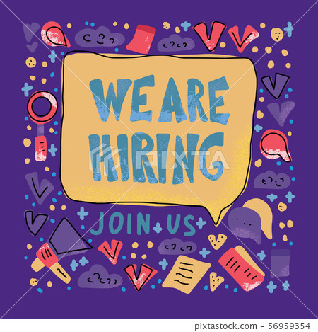 We are hiring quote. Vector text illustration We are hiring quote. Vector text illustration 56959354