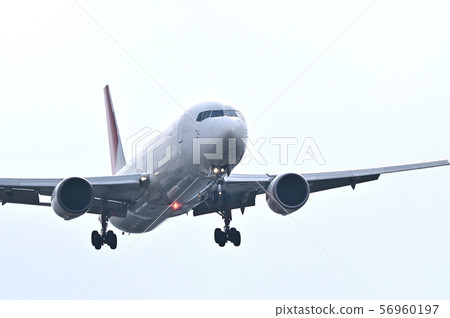 Large jet passenger plane ready for landing 56960197