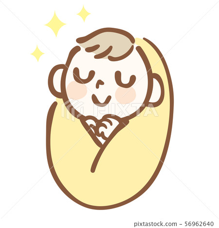 可愛的寶寶的插圖 56962640