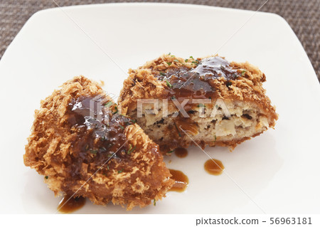 Menchi Menchikatsu, deep-fried food, fried sauce, food, side dish, side dishes 56963181