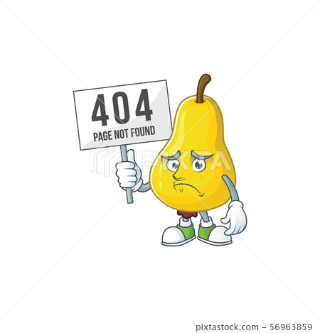 Pouting with bring board fruit pear cartoon character with mascot 56963859