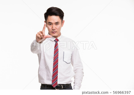 Man plays a role, that has wall in front of him.. Man plays a role, that has wall in front of him.. 56966397