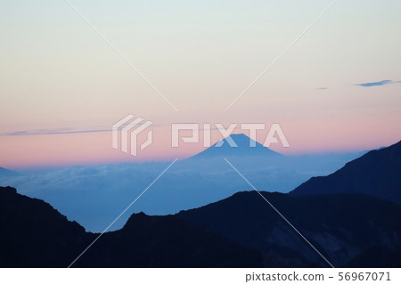 Mount Fuji distant view from Tateyama in summer 56967071