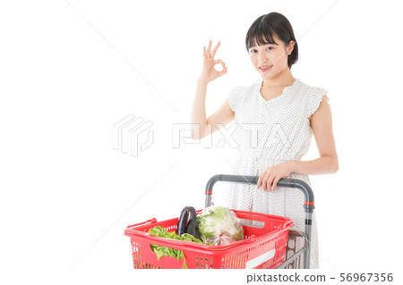 Young woman with super OK sign 56967356