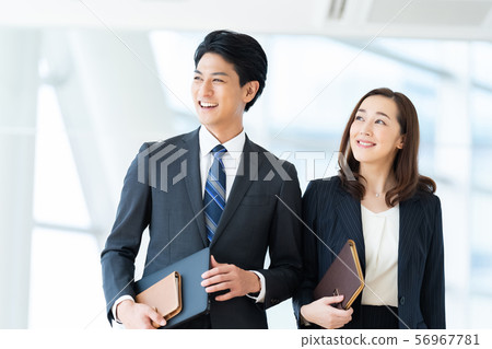 Business image Male employee Female employee Business image Male employee Female employee 56967781