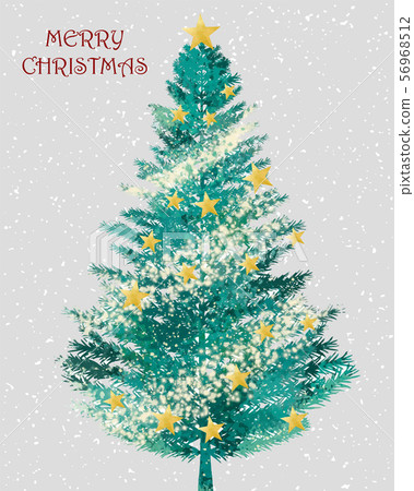 Watercolor christmas tree 56968512