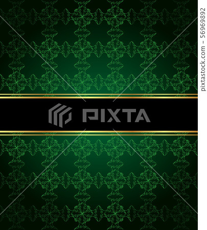Elegant wallpaper with golden fine decoration 56969892