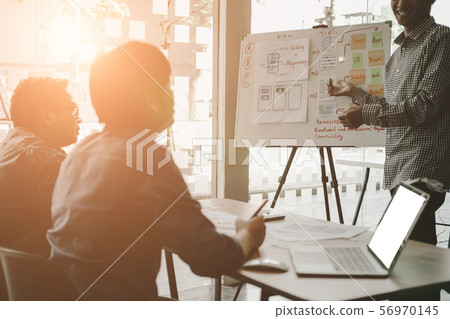 user experience UX designer designing web on smart phone layout. UI developer planning working on mobile application prototype user experience UX designer designing web on smart phone layout. UI developer planning working on mobile application prototype 56970145
