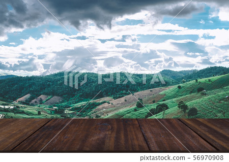 corn growing in field on mountain corn growing in field on mountain 56970908