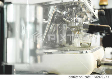 espresso coffee maker machine in cafe espresso coffee maker machine in cafe 56971244