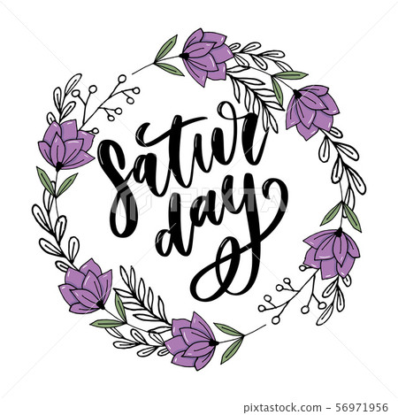 Saturday logo template vector lettering 56971956