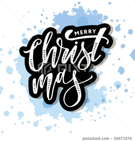 Christmas lettering Calligraphy Brush Text Holiday Christmas lettering Calligraphy Brush Text Holiday 56971978